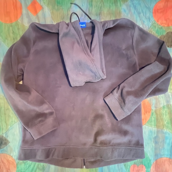 Disney Chip and Dale Full Zip Large Brown Hoodie Polyester Long Sleeve Embroider - Picture 7 of 7